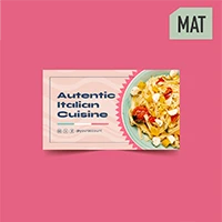 Cartes de visite - Recto Pelliculage Mat