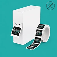 Etiquettes carrées en rouleau Polypropylène blanc mat