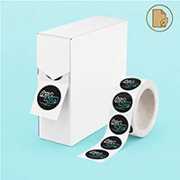 Etiquettes rondes en rouleau Papier Kraft