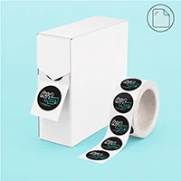 Etiquettes rondes en rouleau Polypropylène Transparent