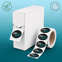 Etiquettes ovales en rouleau Natureflex transparent biodégradable