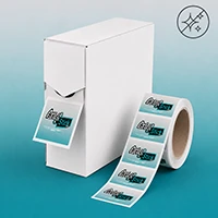 Etiquettes Rectangulaires en rouleau Polypropylène blanc mat