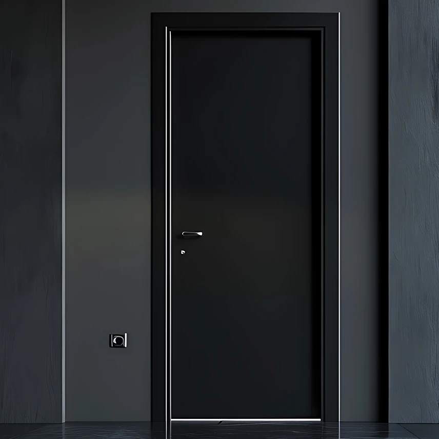 Porte noire Toilettes Homme Standing