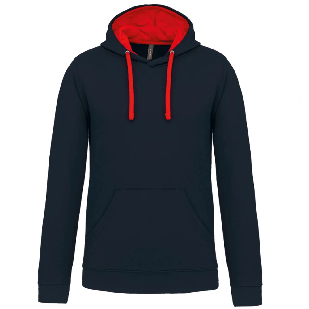Sweat-shirt à capuche contrastée