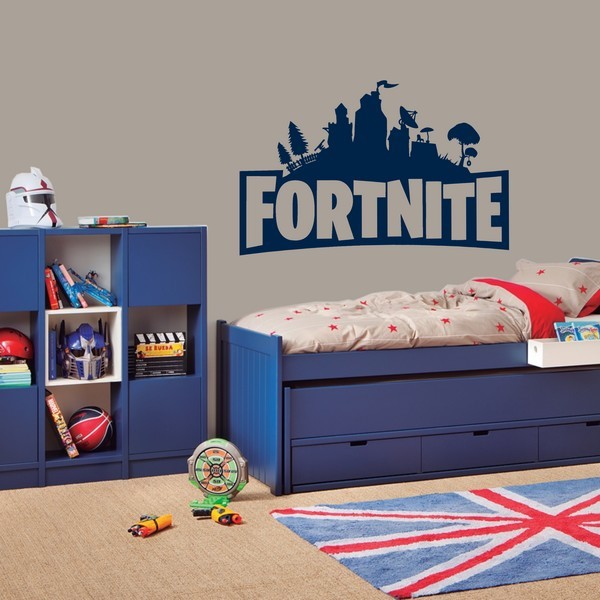 exemple de stickers muraux fortnite logo - papier peint chambre fortnite