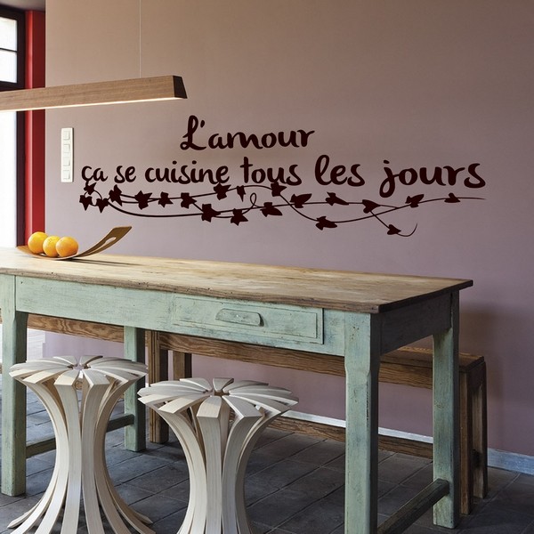 Sticker Mural Amour Cuisine