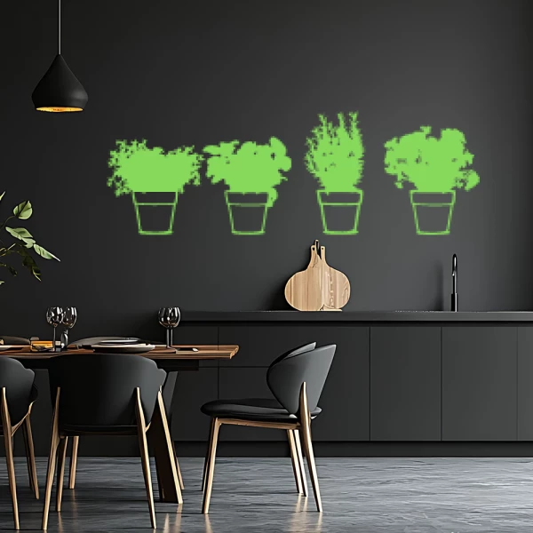 Sticker 4 Herbes Aromatiques