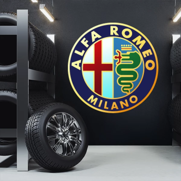 Sticker Alfa Romeo Milano Logo Imprimé