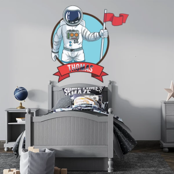 Sticker Astronaute Prénom - Imprimé