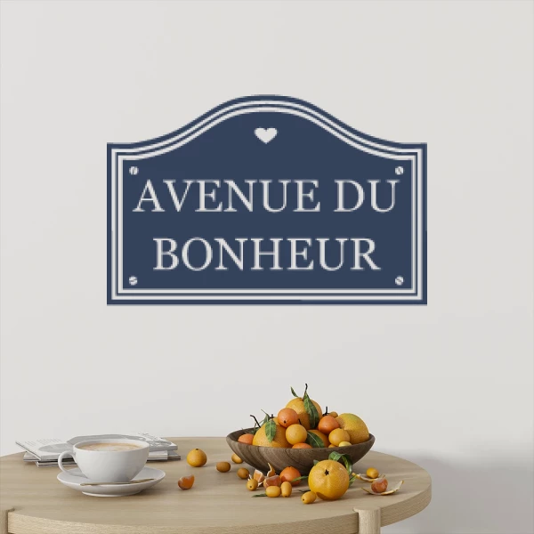 Sticker Avenue du Bonheur