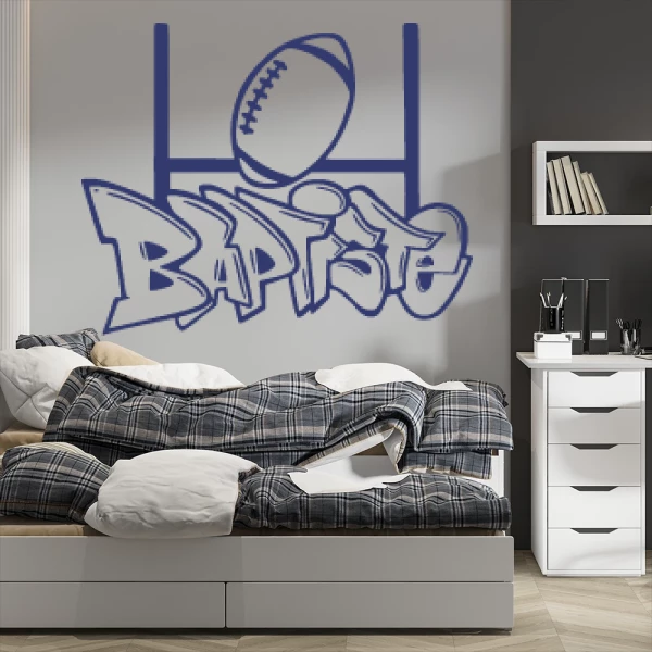 Sticker Baptiste Graffiti Rugby