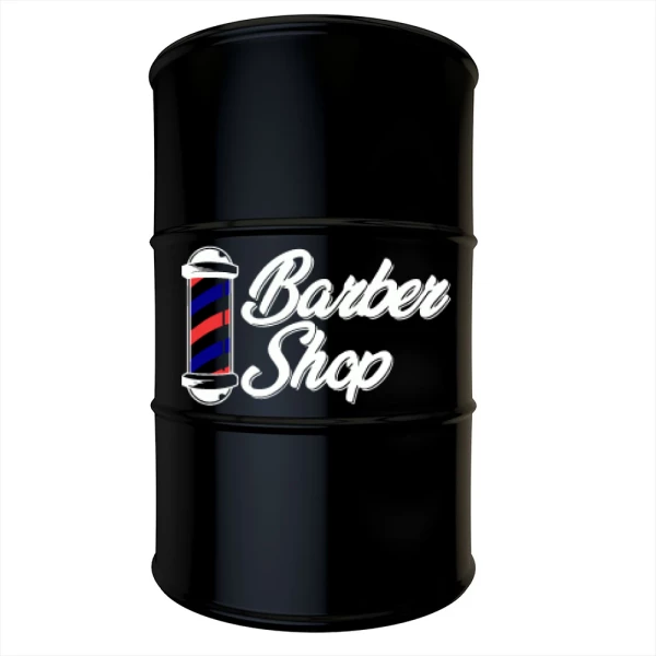 Sticker Barber Shop Texte Blanc