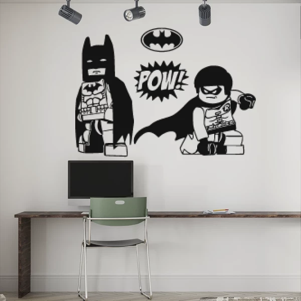 Sticker Batman et Robin Lego