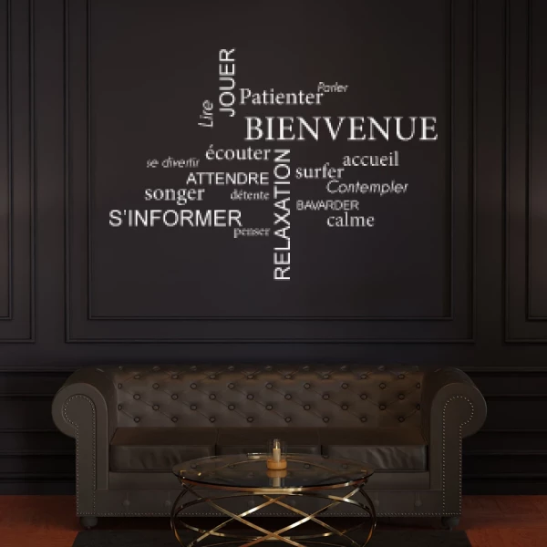 Sticker Bienvenue Texte