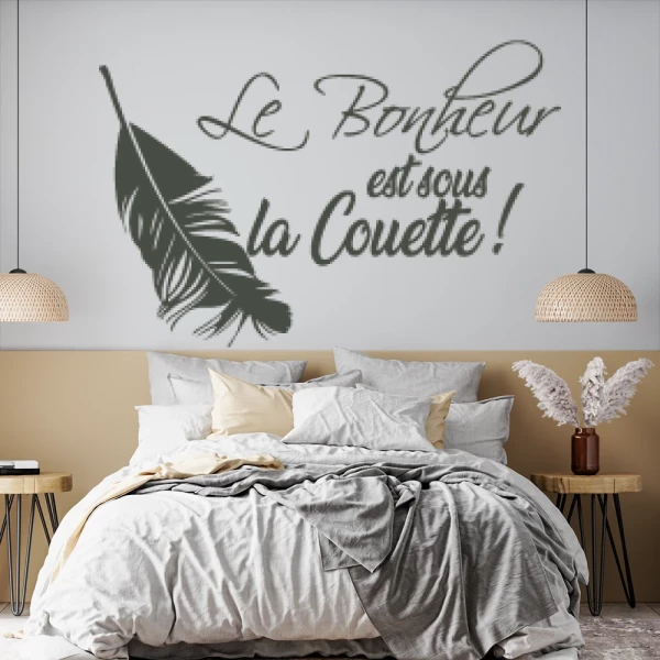 Sticker Bonheur sous la couette