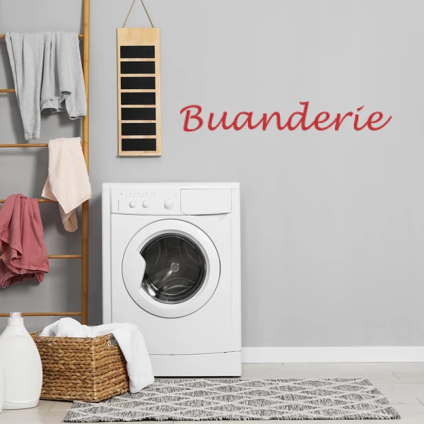 Sticker Buanderie Handwritten