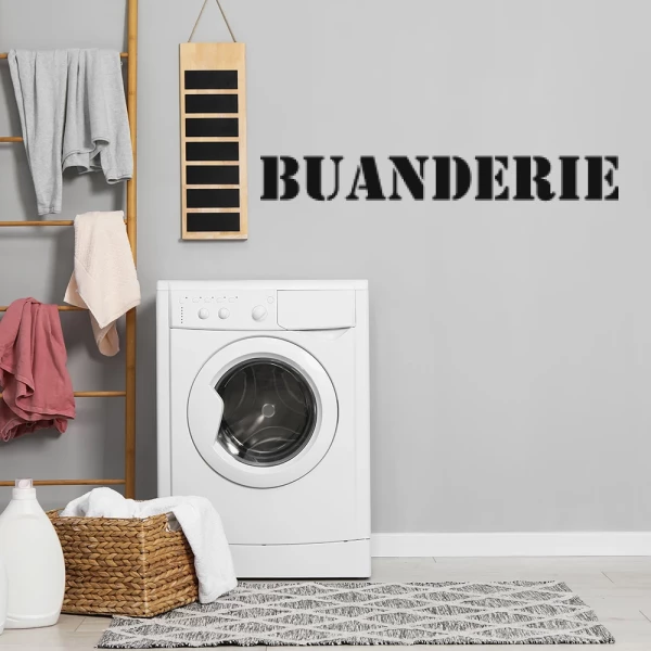 Sticker Buanderie - Stencil
