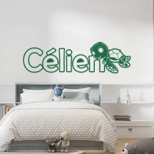 Sticker Célien Tortue Contour