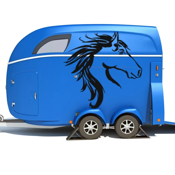 Sticker Cheval - Tête au vent