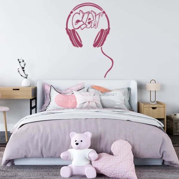 Sticker Clem Graffiti Casque Audio 2
