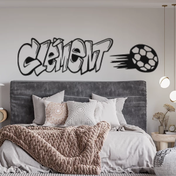 Sticker Clément Graffiti Football