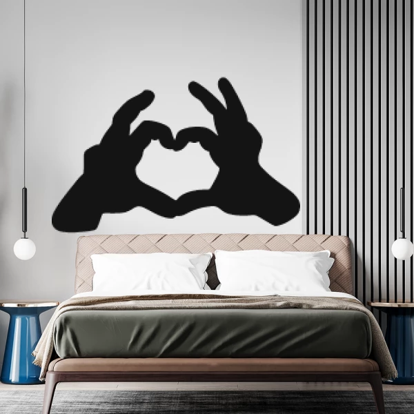 Sticker Coeur avec Mains