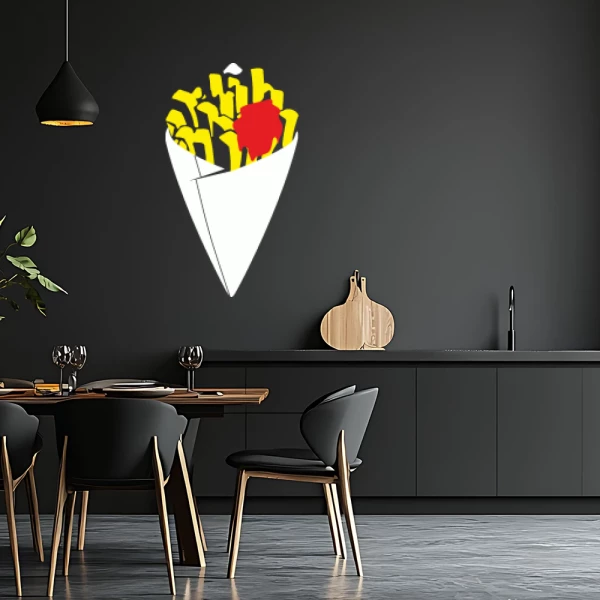 Sticker Cornet de frites tricolor