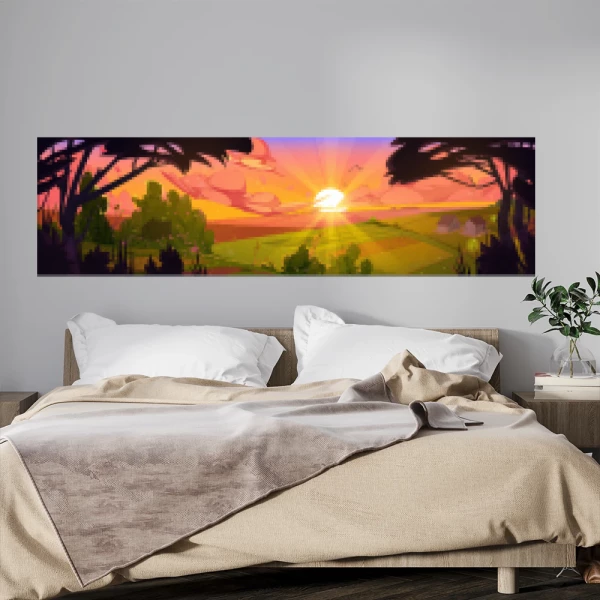 Sticker Couché de soleil Cartoon