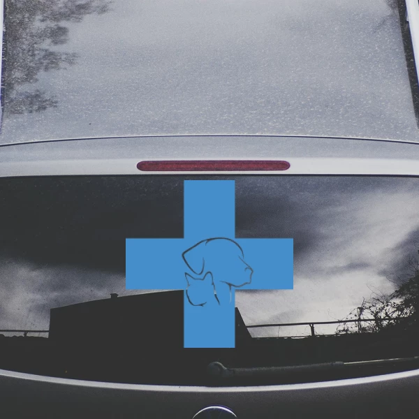 Sticker Croix vétérinaire 02