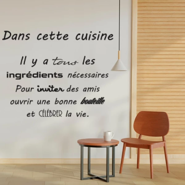 Sticker Dans cette cuisine