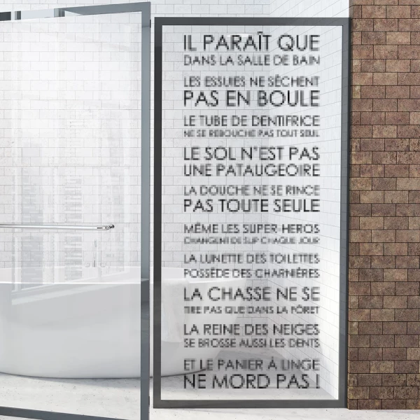 Sticker Dans la salle de bain 1