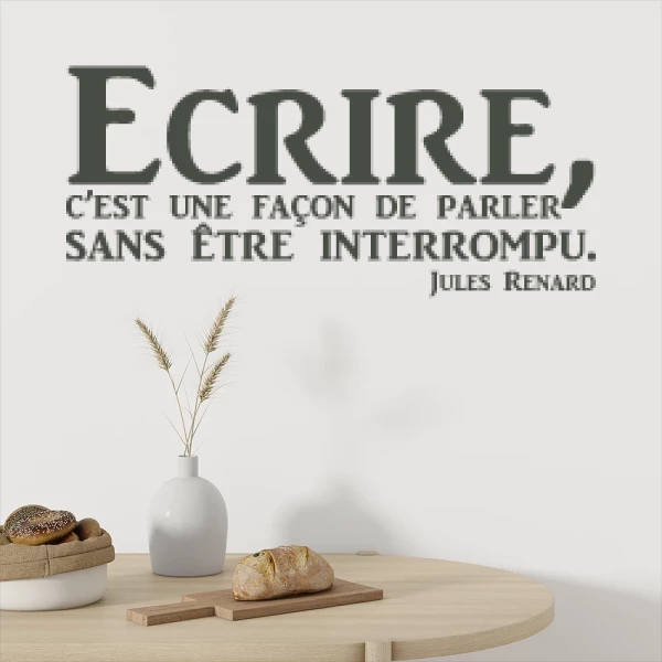 Sticker Ecrire - Jules Renard