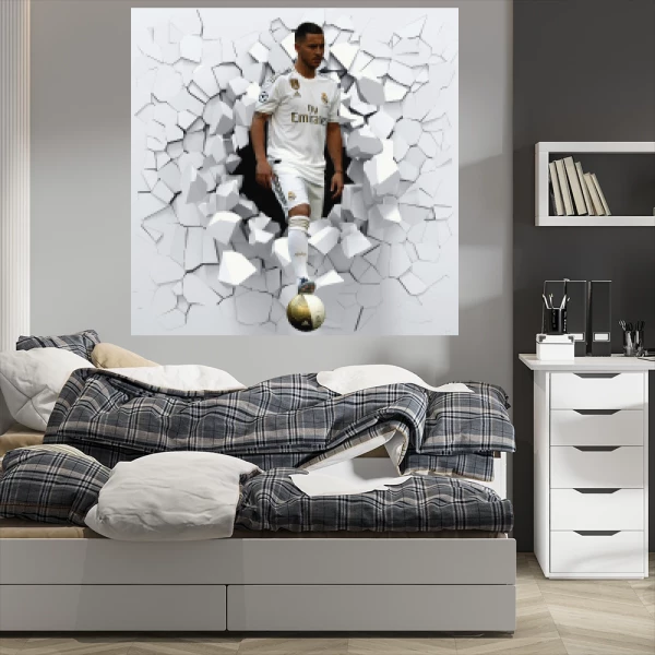 Sticker Eden Hazard 3D - Imprimé