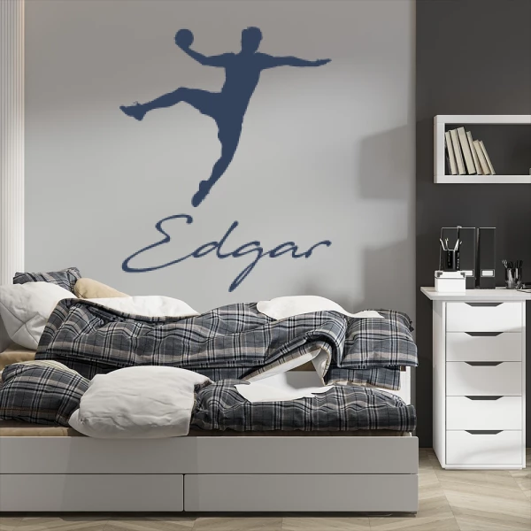 Sticker Edgar Handball Silhouette