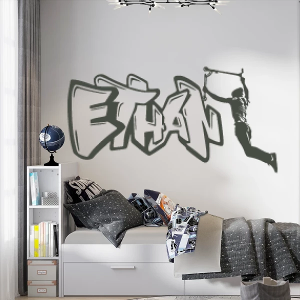 Sticker Ethan Graffiti Trottinette