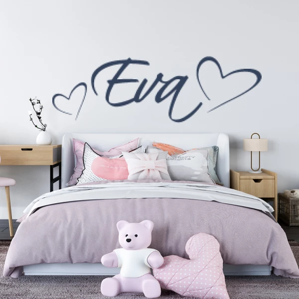 Sticker Eva Script Coeur