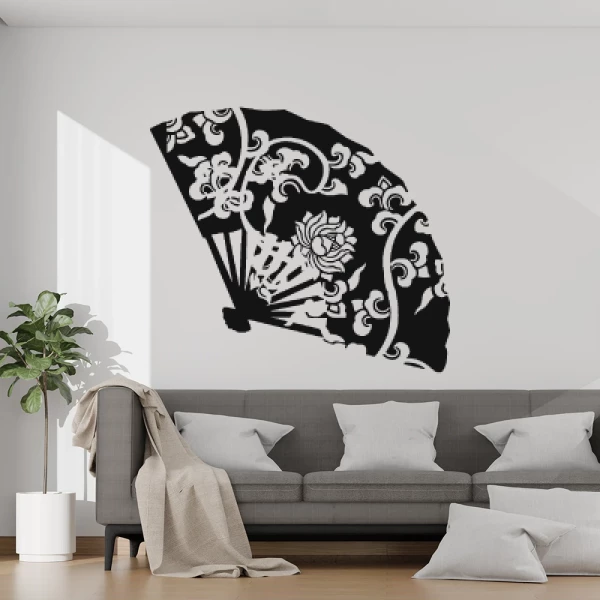 Sticker Eventail asiatique