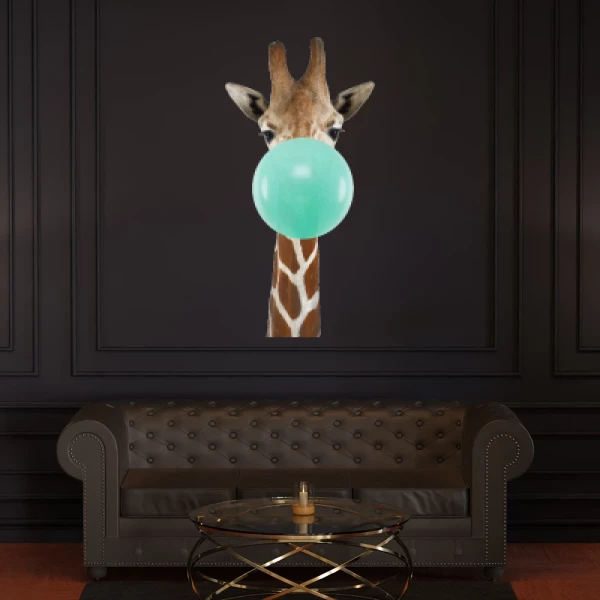 Sticker Girafe Bubble Gum Imprimé