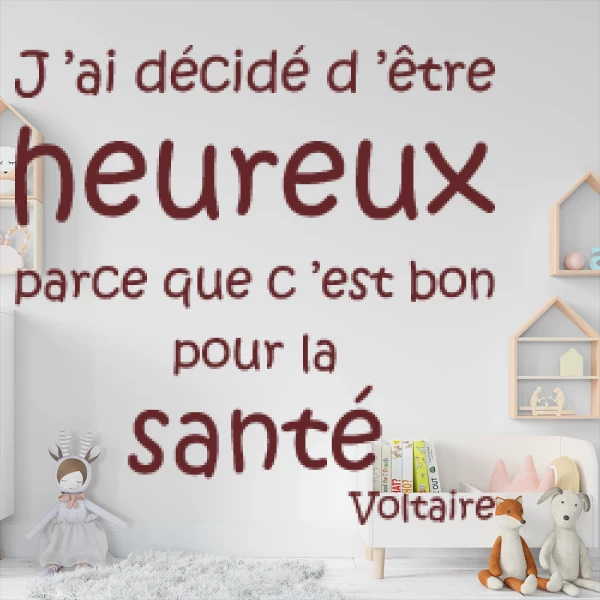 Sticker Heureux - Voltaire 2