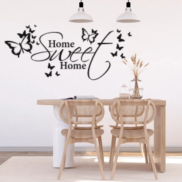 Sticker Home Sweet Home Papillons