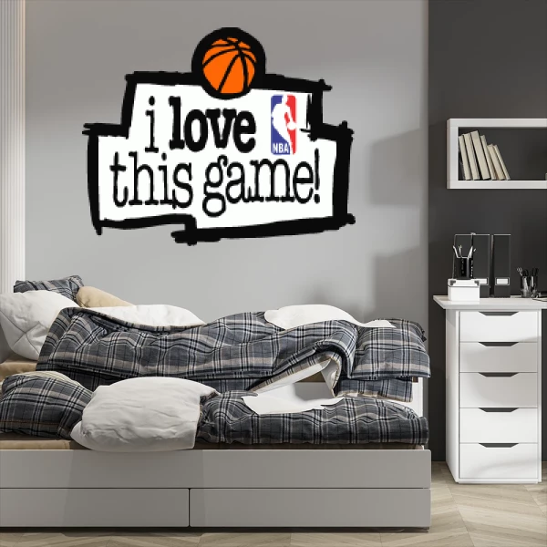 Sticker I Love This Game NBA Imprimé