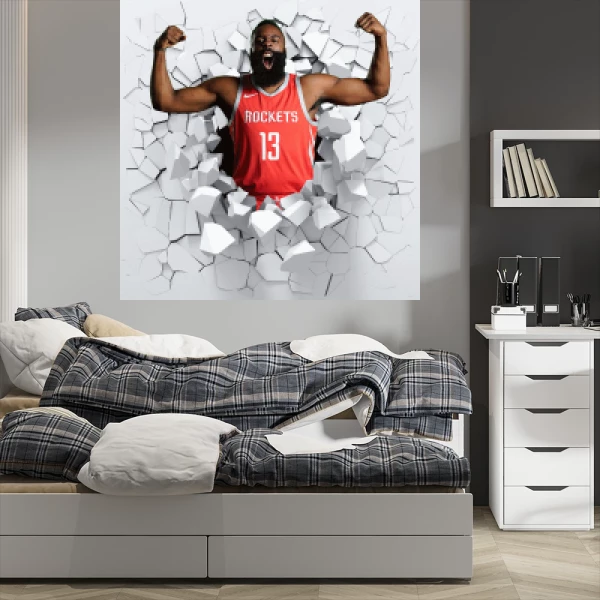 Sticker James Harden 3D - Imprimé