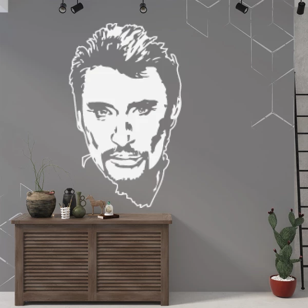 Sticker Johnny Hallyday Tete