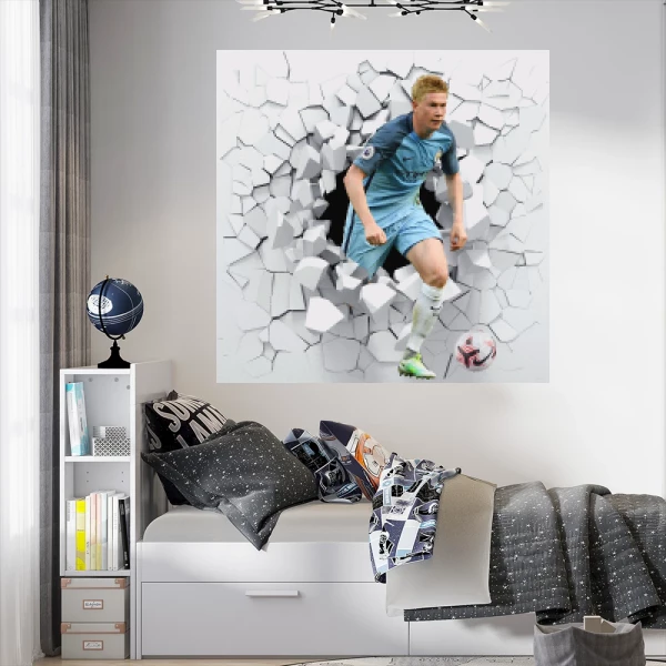 Sticker Kevin De Bruyne 3D - Imprimé