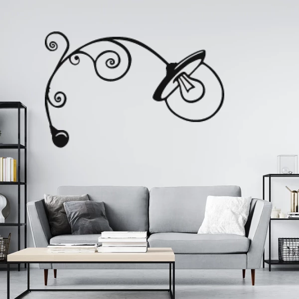Sticker Lampe - Fer forgé
