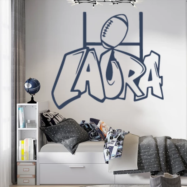 Sticker Laura Graffiti Rugby