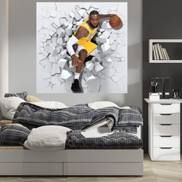 Sticker Lebron James 3D - Imprimé
