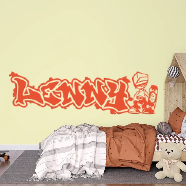 Sticker Lenny Graffiti Contours Skater