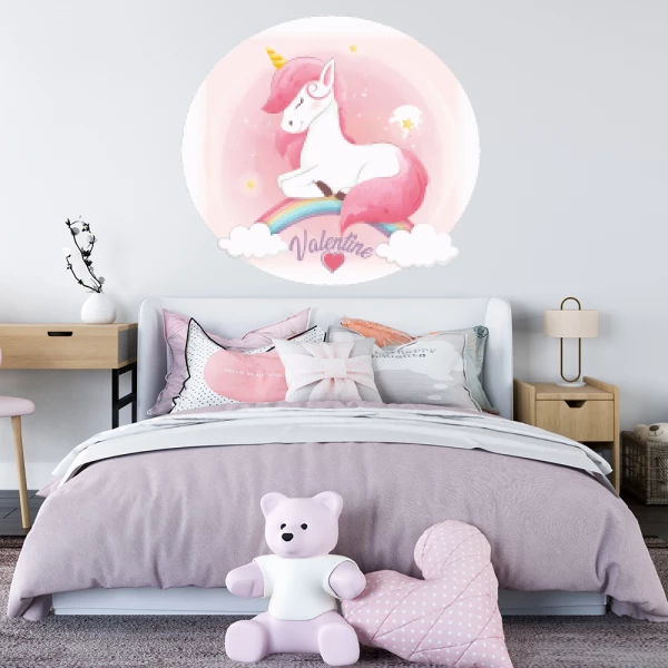 Sticker Licorne Arc-en-ciel - Imprimée