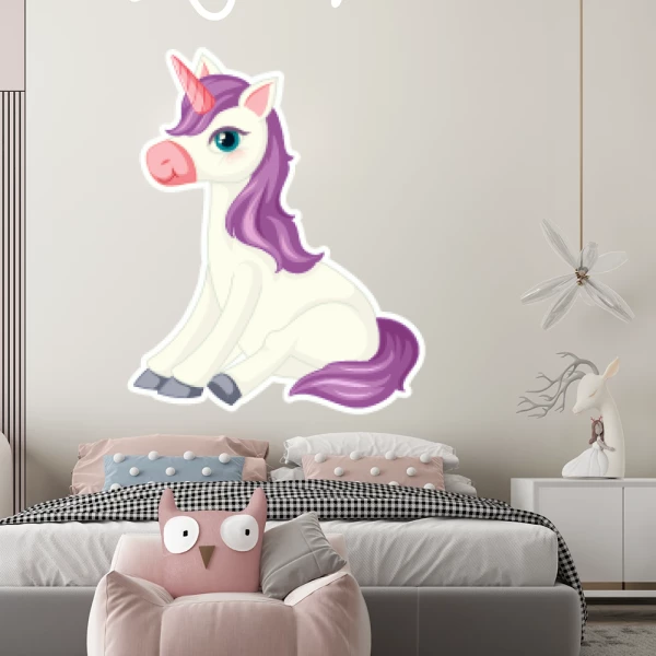 Sticker Licorne Violette